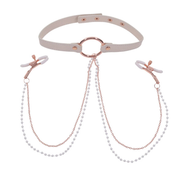 Peaches ‘N Creame Collar with Nipple Clamps